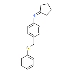 ChemSpider 2D Image | N-{4-[(Phenylsulfanyl)methyl]phenyl}cyclopentanimine | C18H19NS