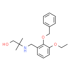 ChemSpider 2D Image | 2-{[2-(Benzyloxy)-3-ethoxybenzyl]amino}-2-methyl-1-propanol | C20H27NO3