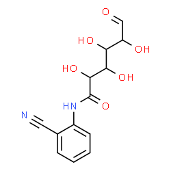 ChemSpider 2D Image | N-(2-Cyanophenyl)-2,3,4,5-tetrahydroxy-6-oxohexanamide | C13H14N2O6