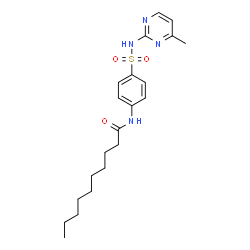 ChemSpider 2D Image | N-{4-[(4-Methyl-2-pyrimidinyl)sulfamoyl]phenyl}decanamide | C21H30N4O3S