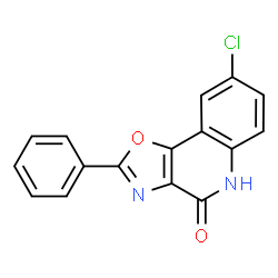 ChemSpider 2D Image | 8-Chloro-2-phenyl[1,3]oxazolo[4,5-c]quinolin-4-ol | C16H9ClN2O2