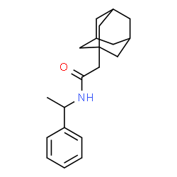 ChemSpider 2D Image | 2-(Adamantan-1-yl)-N-(1-phenylethyl)acetamide | C20H27NO