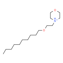 ChemSpider 2D Image | 4-[2-(Decyloxy)ethyl]morpholin-4-ium | C16H34NO2