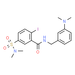 ChemSpider 2D Image | N-[3-(Dimethylamino)benzyl]-5-(dimethylsulfamoyl)-2-iodobenzamide | C18H22IN3O3S
