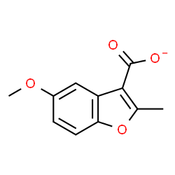 ChemSpider 2D Image | 5-Methoxy-2-methyl-1-benzofuran-3-carboxylate | C11H9O4