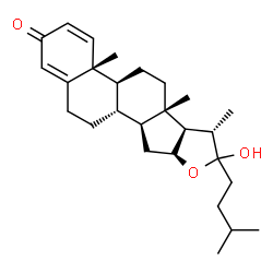 ChemSpider 2D Image | 22-Hydroxyfurosta-1,4-dien-3-one | C27H40O3