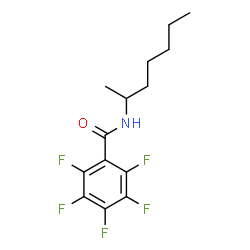 ChemSpider 2D Image | 2,3,4,5,6-Pentafluoro-N-(2-heptanyl)benzamide | C14H16F5NO
