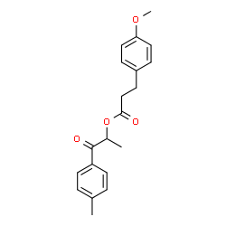 ChemSpider 2D Image | 1-(4-Methylphenyl)-1-oxo-2-propanyl 3-(4-methoxyphenyl)propanoate | C20H22O4