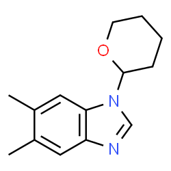 ChemSpider 2D Image | 5,6-Dimethyl-1-(tetrahydro-2H-pyran-2-yl)-1H-benzimidazole | C14H18N2O