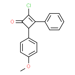 ChemSpider 2D Image | 2-Chloro-4-(4-methoxyphenyl)-3-phenyl-2-cyclobuten-1-one | C17H13ClO2