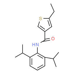 ChemSpider 2D Image | N-(2,6-Diisopropylphenyl)-5-ethyl-3-thiophenecarboxamide | C19H25NOS
