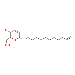 ChemSpider 2D Image | 10-Undecen-1-yl 2,3-dideoxyhex-2-enopyranoside | C17H30O4