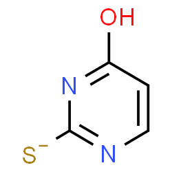 ChemSpider 2D Image | 4-Hydroxy-2-pyrimidinethiolate | C4H3N2OS
