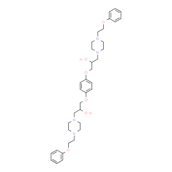 ChemSpider 2D Image | 3,3'-[1,4-Phenylenebis(oxy)]bis{1-[4-(2-phenoxyethyl)-1-piperazinyl]-2-propanol} | C36H50N4O6