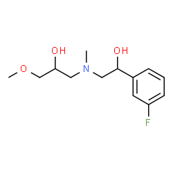 ChemSpider 2D Image | 1-{[2-(3-Fluorophenyl)-2-hydroxyethyl](methyl)amino}-3-methoxy-2-propanol | C13H20FNO3