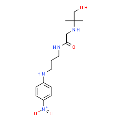 ChemSpider 2D Image | N~2~-(1-Hydroxy-2-methyl-2-propanyl)-N-{3-[(4-nitrophenyl)amino]propyl}glycinamide | C15H24N4O4