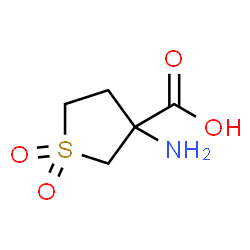 ChemSpider 2D Image | 3-Aminotetrahydro-3-thiophenecarboxylic acid 1,1-dioxide | C5H9NO4S