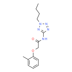 ChemSpider 2D Image | N-(2-Butyl-2H-tetrazol-5-yl)-2-(2-methylphenoxy)acetamide | C14H19N5O2