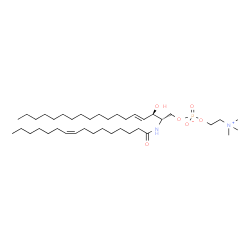 ChemSpider 2D Image | N-(9Z-hexadecenoyl)sphingosine-1-phosphocholine | C39H77N2O6P