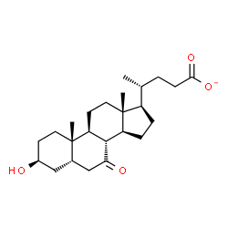 ChemSpider 2D Image | (3beta,5beta)-3-Hydroxy-7-oxocholan-24-oate | C24H37O4