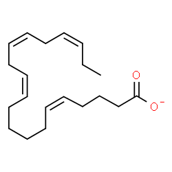 ChemSpider 2D Image | (5Z,11Z,14Z,17Z)-5,11,14,17-Icosatetraenoate | C20H31O2
