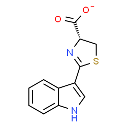 ChemSpider 2D Image | (4R)-2-(1H-Indol-3-yl)-4,5-dihydro-1,3-thiazole-4-carboxylate | C12H9N2O2S