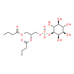 ChemSpider 2D Image | (2R)-2,3-Bis(butyryloxy)propyl (1S,2R,3R,4S,5S,6R)-2,3,4,5,6-pentahydroxycyclohexyl phosphate | C17H30O13P