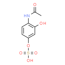 ChemSpider 2D Image | N-[2-Hydroxy-4-(sulfooxy)phenyl]acetamide | C8H9NO6S