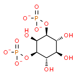 ChemSpider 2D Image | (1R,2s,3S,4R,5s,6S)-2,4,5,6-Tetrahydroxy-1,3-cyclohexanediyl bis(phosphate) | C6H10O12P2