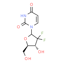 ChemSpider 2D Image | 2',2'-Difluoro-2'-deoxyuridine | C9H10F2N2O5