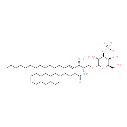 ChemSpider 2D Image | (2S,3R,4E)-3-Hydroxy-2-(stearoylamino)-4-octadecen-1-yl 3-O-sulfonato-D-galactopyranoside | C42H80NO11S