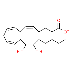 ChemSpider 2D Image | (5Z,8Z,11Z)-14,15-Dihydroxy-5,8,11-icosatrienoate | C20H33O4
