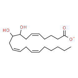 ChemSpider 2D Image | (5Z,11Z,14Z)-8,9-Dihydroxy-5,11,14-icosatrienoate | C20H33O4