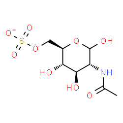 ChemSpider 2D Image | 2-Acetamido-2-deoxy-6-O-sulfonato-D-glucopyranose | C8H14NO9S