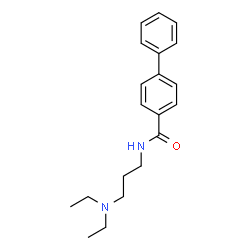 ChemSpider 2D Image | N-[3-(Diethylamino)propyl]-4-biphenylcarboxamide | C20H26N2O