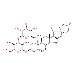 ChemSpider 2D Image | (3beta,25R)-Spirost-5-en-3-yl 3-O-beta-D-galactopyranosyl-beta-D-glucopyranoside | C39H62O13