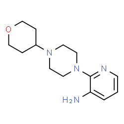 ChemSpider 2D Image | 2-[4-(Tetrahydro-2H-pyran-4-yl)-1-piperazinyl]-3-pyridinamine | C14H22N4O