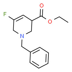 ChemSpider 2D Image | Ethyl 1-benzyl-5-fluoro-1,2,3,6-tetrahydro-3-pyridinecarboxylate | C15H18FNO2