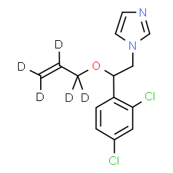 ChemSpider 2D Image | Imazalil-d5 | C14H9D5Cl2N2O