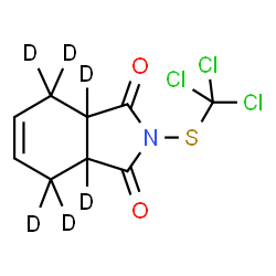 ChemSpider 2D Image | 2-[(Trichloromethyl)sulfanyl](3a,4,4,7,7,7a-~2~H_6_)-3a,4,7,7a-tetrahydro-1H-isoindole-1,3(2H)-dione | C9H2D6Cl3NO2S