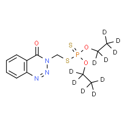ChemSpider 2D Image | O,O-Bis[(~2~H_5_)ethyl] S-[(4-oxo-1,2,3-benzotriazin-3(4H)-yl)methyl] phosphorodithioate | C12H6D10N3O3PS2