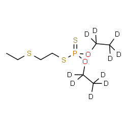 ChemSpider 2D Image | O,O-Bis[(~2~H_5_)ethyl] S-[2-(ethylsulfanyl)ethyl] phosphorodithioate | C8H9D10O2PS3