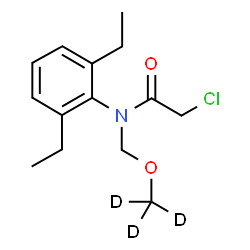 ChemSpider 2D Image | 2-Chloro-N-(2,6-diethylphenyl)-N-{[(~2~H_3_)methyloxy]methyl}acetamide | C14H17D3ClNO2