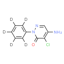 ChemSpider 2D Image | 5-Amino-4-chloro-2-(~2~H_5_)phenyl-3(2H)-pyridazinone | C10H3D5ClN3O