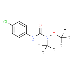 ChemSpider 2D Image | 3-(4-Chlorophenyl)-1-(~2~H_3_)methyl-1-[(~2~H_3_)methyloxy]urea | C9H5D6ClN2O2