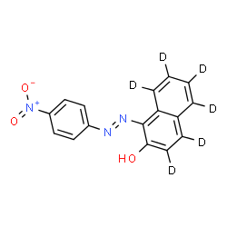 ChemSpider 2D Image | 1-[(E)-(4-Nitrophenyl)diazenyl]-2-(~2~H_6_)naphthalenol | C16H5D6N3O3