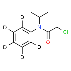 ChemSpider 2D Image | 2-Chloro-N-isopropyl-N-(~2~H_5_)phenylacetamide | C11H9D5ClNO
