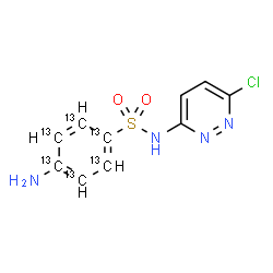 ChemSpider 2D Image | 4-Amino-N-(6-chloro-3-pyridazinyl)(~13~C_6_)benzenesulfonamide | C413C6H9ClN4O2S