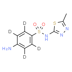 ChemSpider 2D Image | Sulfamethizole-d4 | C9H6D4N4O2S2