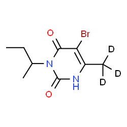 ChemSpider 2D Image | 5-Bromo-3-sec-butyl-6-(~2~H_3_)methyl-2,4(1H,3H)-pyrimidinedione | C9H10D3BrN2O2